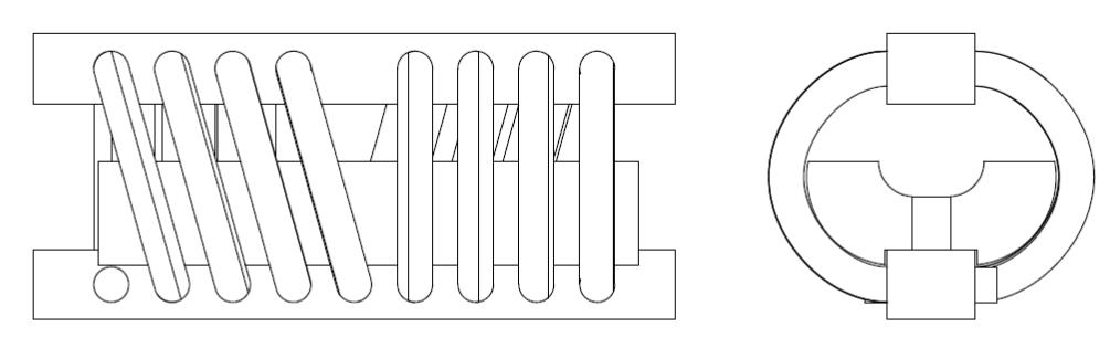 钢丝绳减振器内置橡胶体示意图