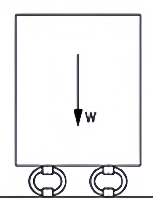钢丝绳减振器仅底部安装示意图