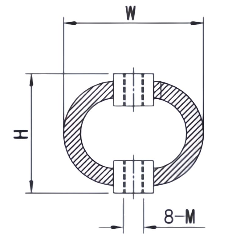 ALJ-81型大型号钢丝绳减振器示意图