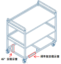 小推车安装减振器示意图